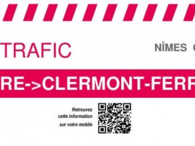 Ligne Nîmes Clermont-Fd : circulations perturbées le vendredi 5 août 2022