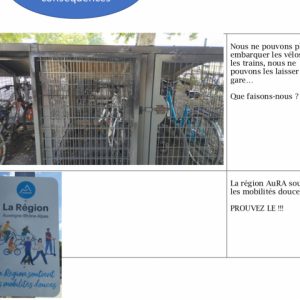 Témoignage d’une usagère régulière du vélo dans le train en Auvergne Rhône Alpes