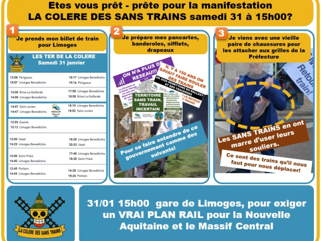 La Colère des SANS TRAINS de Nouvelle Aquitaine et du Massif central : sommes nous prêts ?