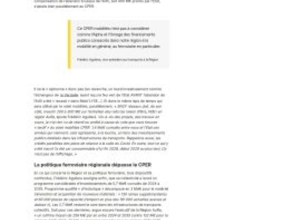 Le CPER Mobilités d’Auvergne Rhône Alpes enfin voté… dans l’indifférence