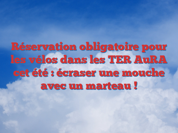 Réservation obligatoire pour les vélos dans les TER AuRA cet été : écraser une mouche avec un marteau !
