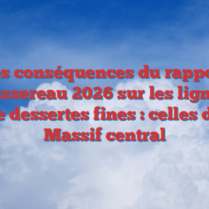 Les conséquences du rapport Bussereau 2026 sur les lignes de dessertes fines : celles du Massif central