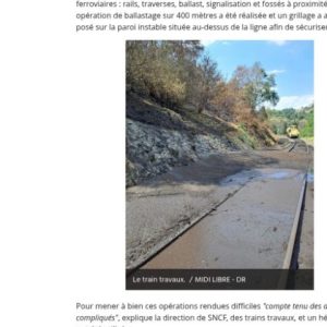 Ligne des Cévennes : reprise des circulations confirmée ce vendredi 14 août